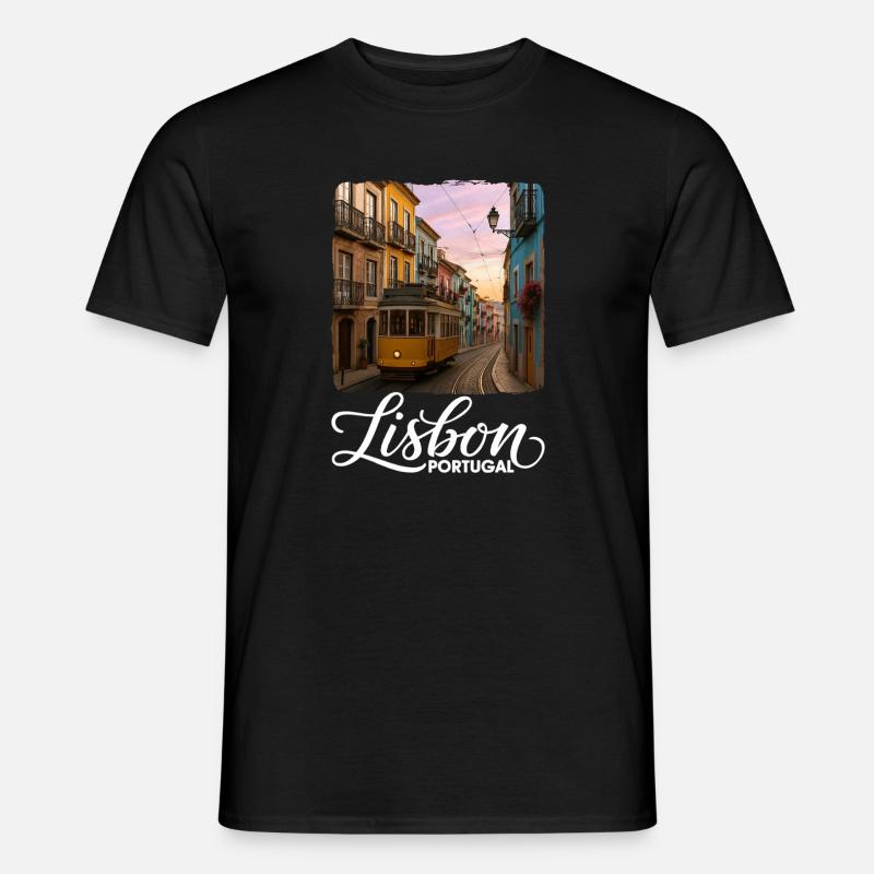 Lissabon - Männer T-Shirt - Schwarz