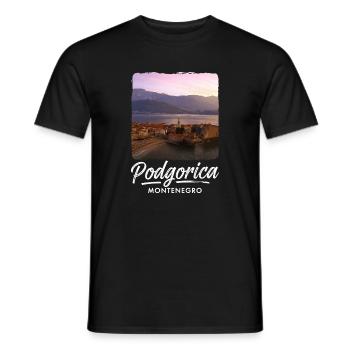 Podgorica Monténégro - T-shirt homme - noir - Devant - AI Model Male 178 light (178cm)