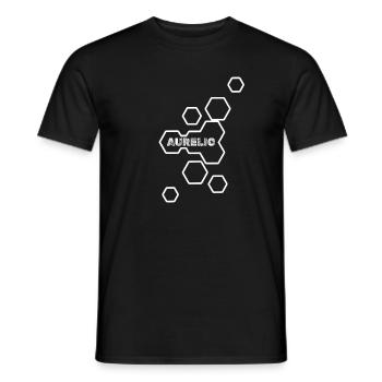 Aurelio als Name - Männer T-Shirt - Schwarz - Vorne - AI Model Male 178 light (178cm)