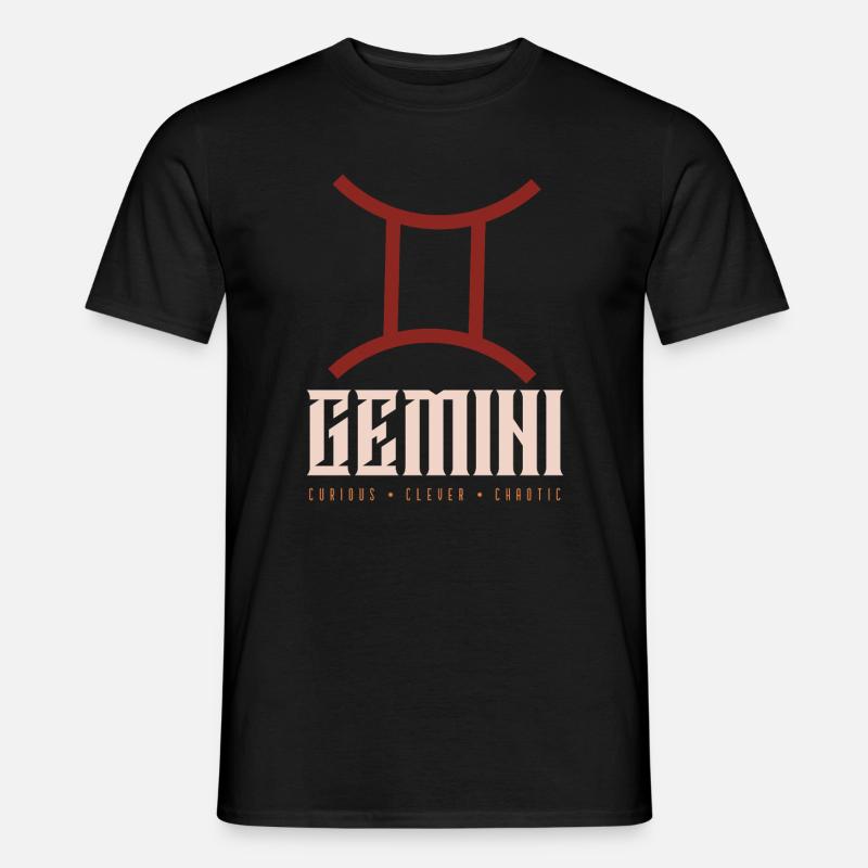 Zwillinge - Männer T-Shirt - Schwarz