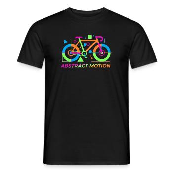 Neon-Abstrakte Fahrradbewegung - Männer T-Shirt - Schwarz - Vorne - AI Model Male 178 light (178cm)