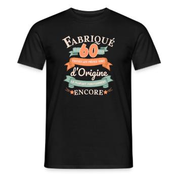 Made 60 Years Ago Original Parts - Men's T-Shirt - black - Front - AI Model Male 178 light (178cm)