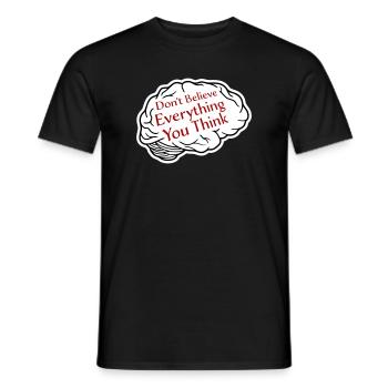 Ne croyez pas tout ce que vous pensez en disant la sagesse - T-shirt homme - noir - Devant - AI Model Male 178 light (178cm)