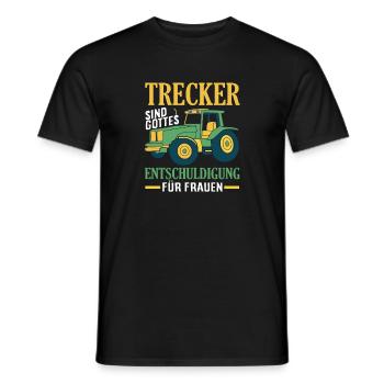 Traktorfahrer Hobby Bauer Traktor Männer Spruch - Männer T-Shirt - Schwarz - Vorne - AI Model Male 178 light (178cm)