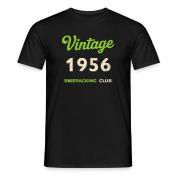Vintage 1956 – Bikepacking Club Retro Birth Year - Men's T-Shirt - black - Front - AI Model Male 178 light (178cm)