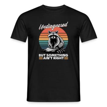 Funny Raccoon - Männer T-Shirt - Schwarz - Vorne - AI Model Male 178 light (178cm)