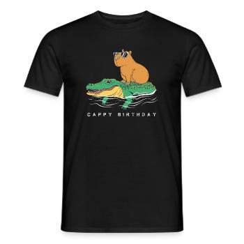 Bon anniversaire - T-shirt homme - noir - Devant - AI Model Male 178 light (178cm)