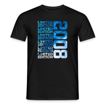 LIMITED EDITION 2008 18 YEARS 18TH BIRTHDAY - Men's T-Shirt - black - Front - AI Model Male 178 light (178cm)