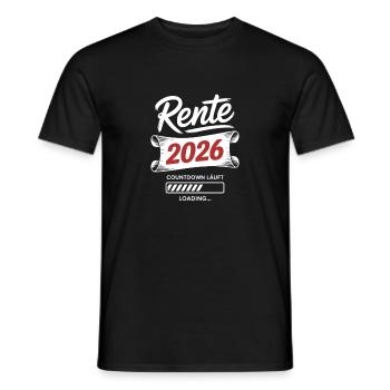 Rente 2026 Countdown - Männer T-Shirt - Schwarz - Vorne - AI Model Male 178 light (178cm)