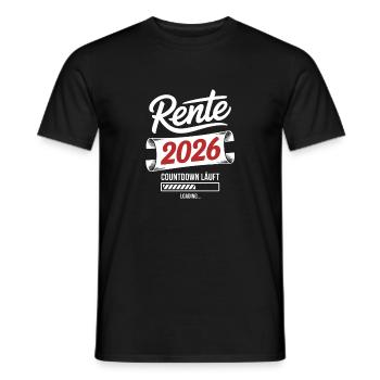 Pension 2026 Countdown - Men's T-Shirt - black - Front - AI Model Male 178 light (178cm)