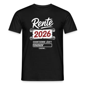 Rente2026 Countdown - Männer T-Shirt - Schwarz - Vorne - AI Model Male 178 light (178cm)