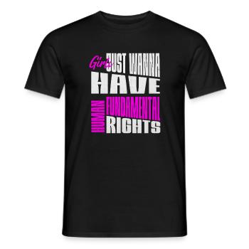 Mädchen Wollen Grundrechte Frauenrechte Menschen - Männer T-Shirt - Schwarz - Vorne - AI Model Male 178 light (178cm)