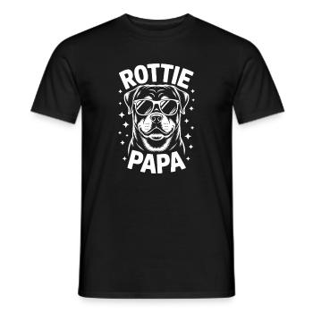 Rottweiler Spruch Papa Lustige Rottweiler Geschenk - Männer T-Shirt - Schwarz - Vorne - AI Model Male 178 light (178cm)