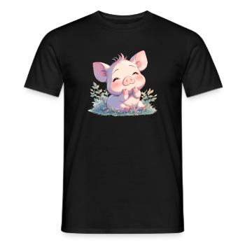 Cochon Cochon - T-shirt homme - noir - Devant - AI Model Male 178 light (178cm)