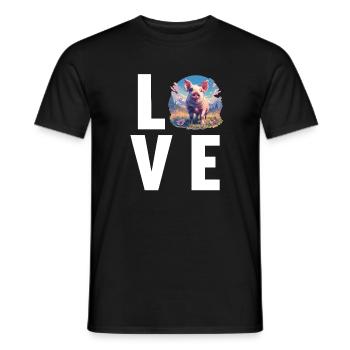 Cochon Cochon - T-shirt homme - noir - Devant - AI Model Male 178 light (178cm)