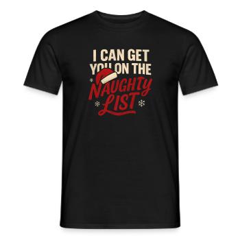 Weihnachten Naughty List Xmas Humor Männer Lustig - Männer T-Shirt - Schwarz - Vorne - AI Model Male 178 light (178cm)
