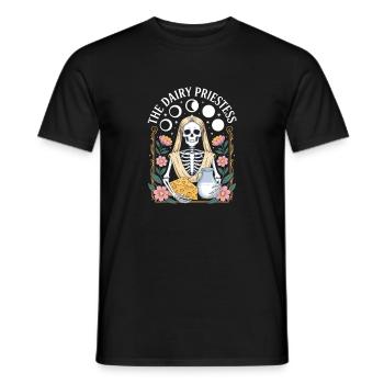 The Dairy Priestess Skelett Käse Milch Mondphasen - Männer T-Shirt - Schwarz - Vorne - AI Model Male 178 light (178cm)
