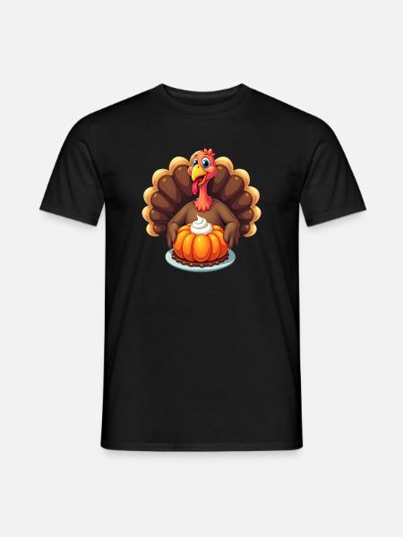 Thanksgiving Lustiger Thanksgiving Truthahn - Männer T-Shirt - Schwarz