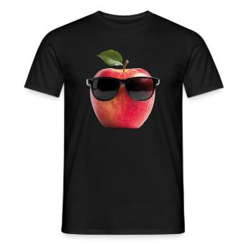 Apfel mit Sonnenbrille - Männer T-Shirt - Schwarz - Vorne - AI Model Male 178 light (178cm)