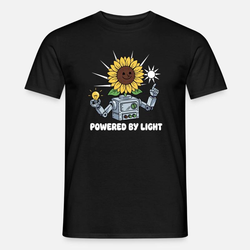 Sunflower Robot Light Ideas - Men’s T-shirt - black