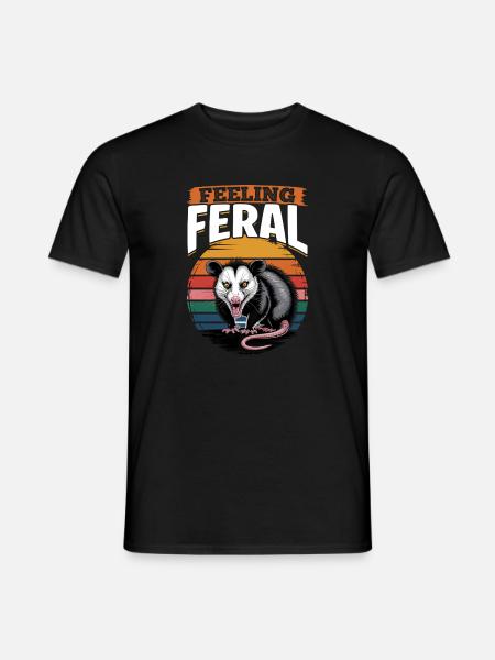 Funny Opossum - Men's T-Shirt - black
