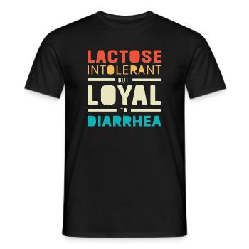 Allergie au lait Intolérance au lactose Flatulence - T-shirt homme - noir - Devant - AI Model Male 178 light (178cm)