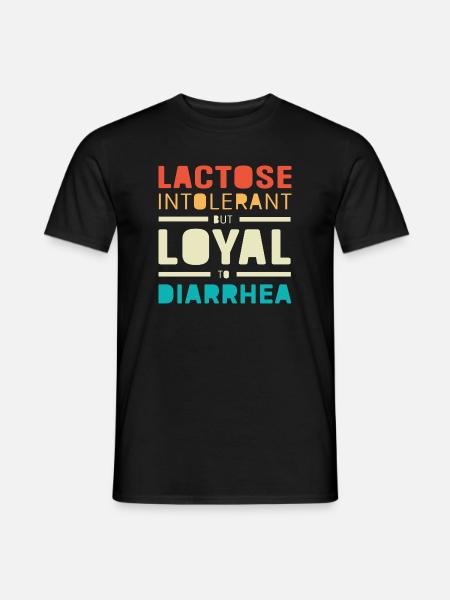Milk Allergy Lactose Intolerance Flatulence - Men's T-Shirt - black