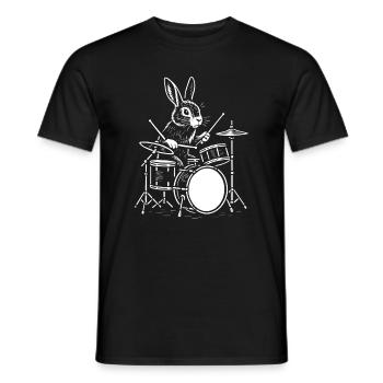Rhythm Rabbit Trommler - Männer T-Shirt - Schwarz - Vorne - AI Model Male 178 light (178cm)