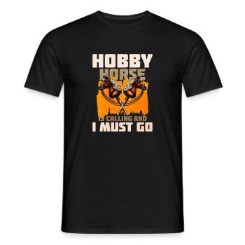 Hobby Horsing - Männer T-Shirt - Schwarz - Vorne - AI Model Male 178 light (178cm)
