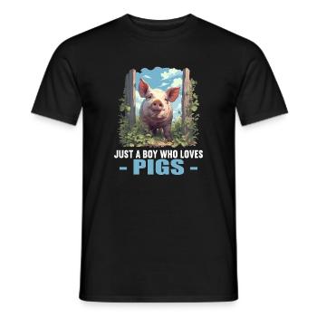 Cochon Cochon - T-shirt homme - noir - Devant - AI Model Male 178 light (178cm)