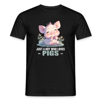 Cochon Cochon - T-shirt homme - noir - Devant - AI Model Male 178 light (178cm)