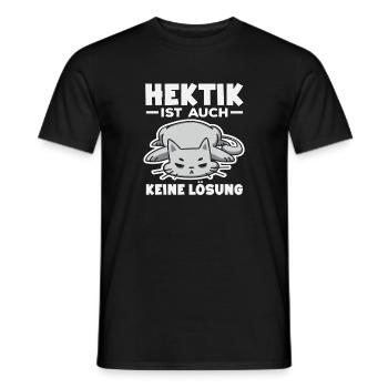 Lustiges Katze Keine Motivation Spruch - Männer T-Shirt - Schwarz - Vorne - AI Model Male 178 light (178cm)