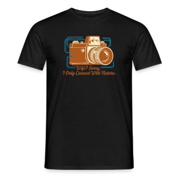Natur statt WLAN - Männer T-Shirt - Schwarz - Vorne - AI Model Male 178 light (178cm)