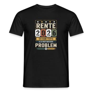 Rente 2026 Ich habe fertig - Männer T-Shirt - Schwarz - Vorne - AI Model Male 178 light (178cm)