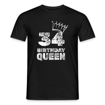 Geburtstag 34 - Männer T-Shirt - Schwarz - Vorne - AI Model Male 178 light (178cm)