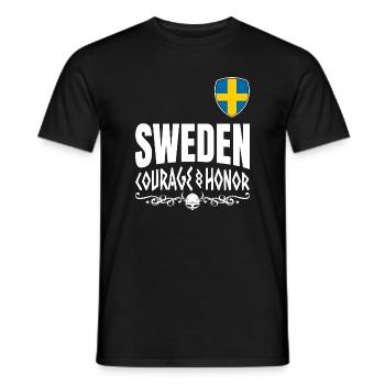 Sweden Nordic Spirit - T-shirt homme - noir - Devant - AI Model Male 178 light (178cm)