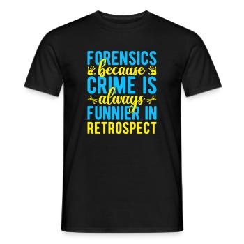 Criminalité majeure en sciences médico-légales est plus drôle - T-shirt homme - noir - Devant - AI Model Male 178 light (178cm)