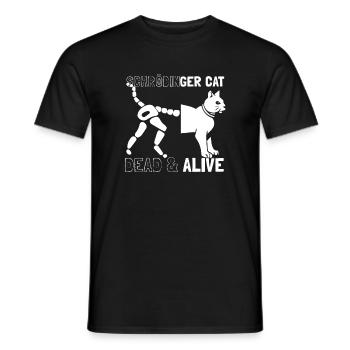 Schrödinger's cat - Men's T-Shirt - black - Front - AI Model Male 178 light (178cm)