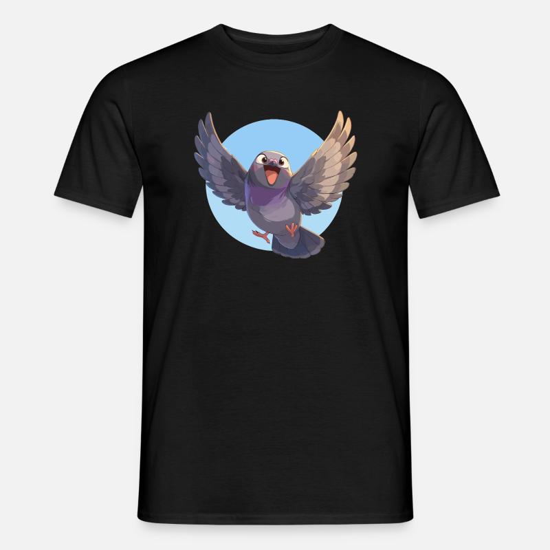 Tauben Taube - Männer T-Shirt - Schwarz