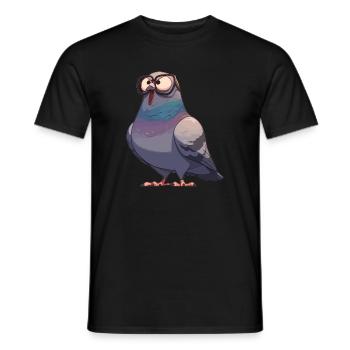 Tauben Taube - Männer T-Shirt - Schwarz - Vorne - AI Model Male 178 light (178cm)