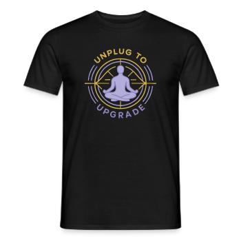 Meditation Upgrade - Men's T-Shirt - black - Front - AI Model Male 178 light (178cm)