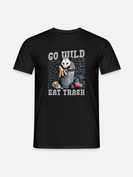 Funny Opossum - Men's T-Shirt - black