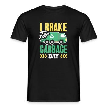Garbage Day is my favorite day - Men's T-Shirt - black - Front - AI Model Male 178 light (178cm)