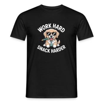 Lustiges Labrador-Zitat Hart arbeiten härter nas - Männer T-Shirt - Schwarz - Vorne - AI Model Male 178 light (178cm)