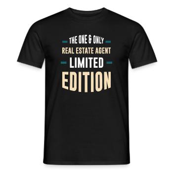 Limitierte Immobilienagenten Edition - Männer T-Shirt - Schwarz - Vorne - AI Model Male 178 light (178cm)
