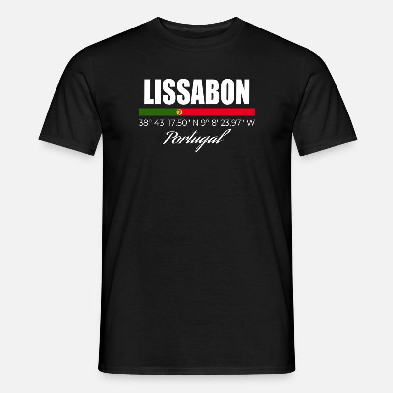 Lissabon - Männer T-Shirt - Schwarz