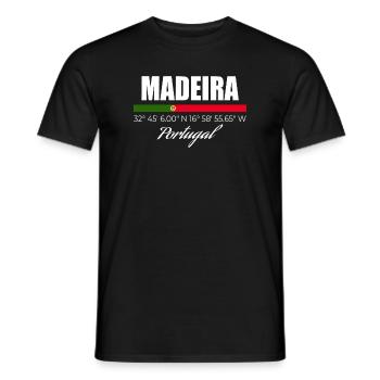 Madeira - Men's T-Shirt - black - Front - AI Model Male 178 light (178cm)