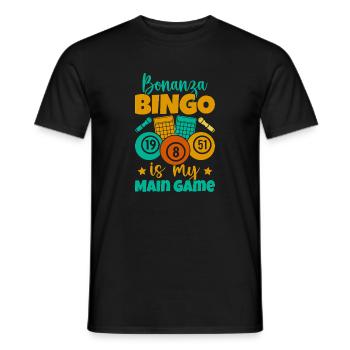 Bingo Game Bonanza Is My Game Bingo - Men's T-Shirt - black - Front - AI Model Male 178 light (178cm)