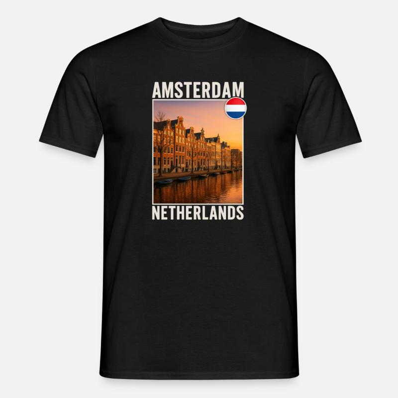 Amsterdam - Männer T-Shirt - Schwarz