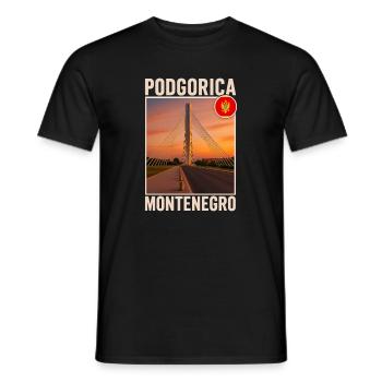 Podgorica Monténégro - T-shirt homme - noir - Devant - AI Model Male 178 light (178cm)
